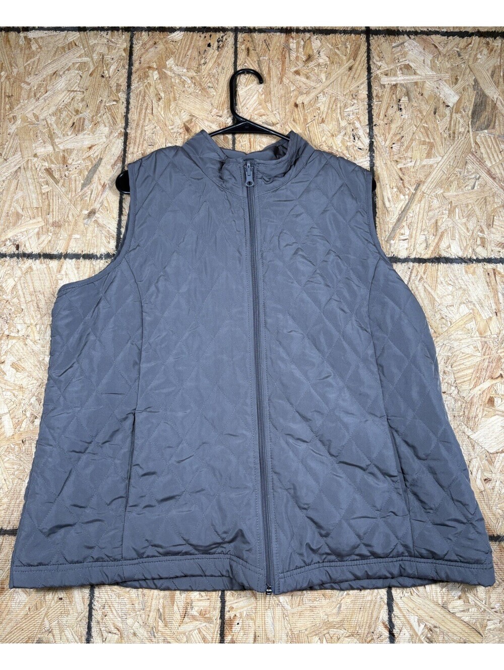 Lee Riders Full Zip Vest XL Gray Full Zip Lined With Pockets